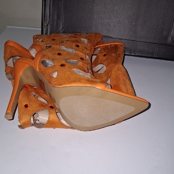 Cape Robbin Orange Cutout Thigh High Boots - Picture 7 of 8